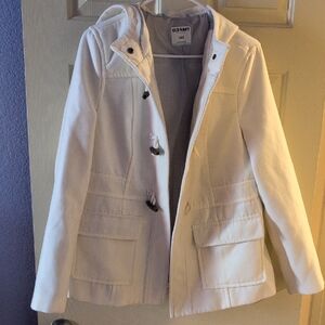 Old Navy Women's Cream Pea Coat